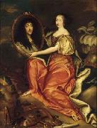 unknow artist, Henriette d'Angleterre as Minerva holding a painting of her husband the Duke of Orleans